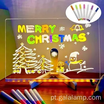 Placa de desenho de luz LED e quadro de mensagens